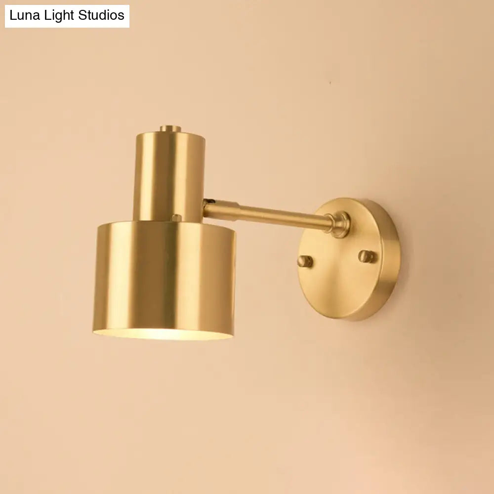 DecorBites™ Brass Metal Geometry Wall Sconce - Modern 1 Bulb Light Fixture for Dining Room
