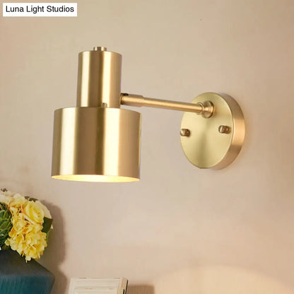 DecorBites™ Brass Metal Geometry Wall Sconce - Modern 1 Bulb Light Fixture for Dining Room