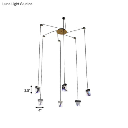 Brass Multi-Ceiling Light Kit with Beveled Crystal and LED