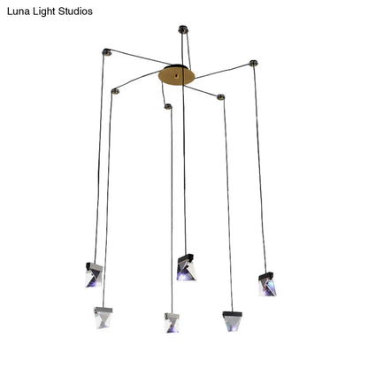 Brass Multi-Ceiling Light Kit with Beveled Crystal and LED