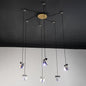 Brass Multi-Ceiling Light Kit with Beveled Crystal and LED