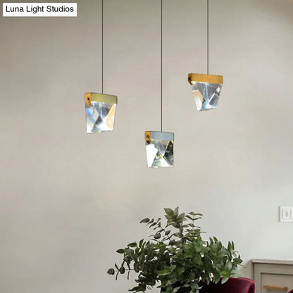 Brass Multi-Ceiling Light Kit with Beveled Crystal and LED