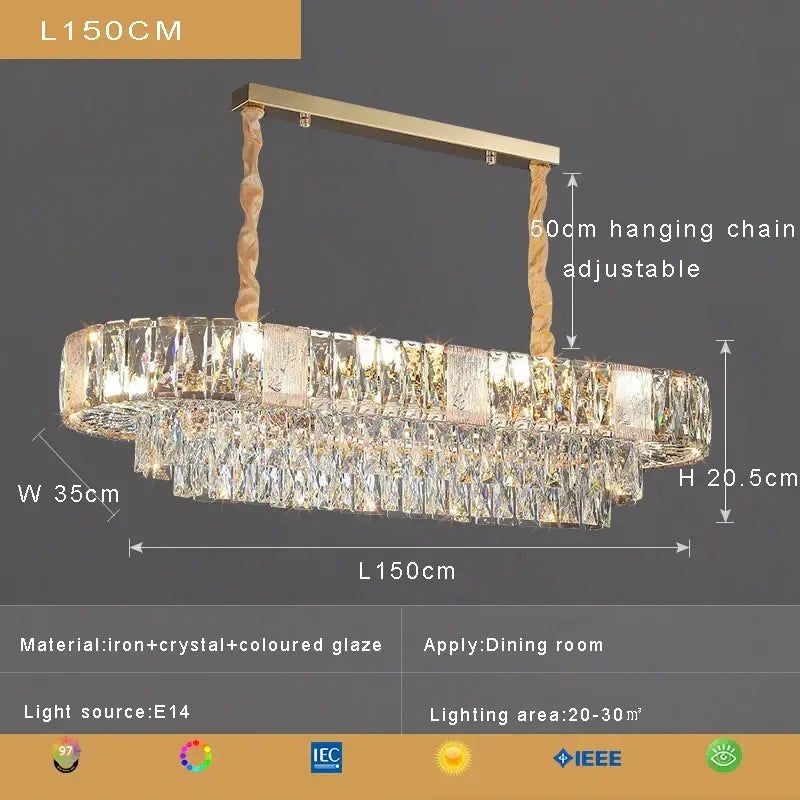 Brass multi tiered decorbites crystal ceiling chandelier with gold tone and faceted crystals for living room decor