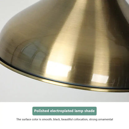Polished brass-colored pendant light shade with smooth reflective surface for electric 275w food heat pendant light