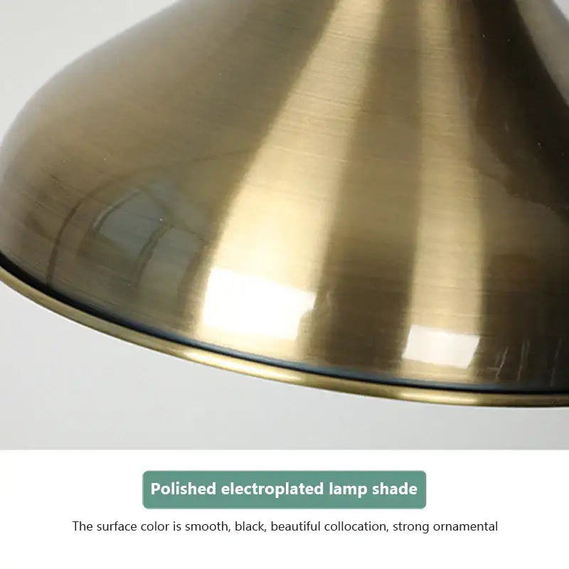 Polished brass-colored pendant light shade with smooth reflective surface for electric 275w food heat pendant light