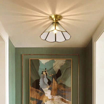 DecorBites™ Brass Scallop Semi Flush Mount Ceiling Light