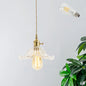 Brass Shaded Textured Glass Pendant Light - Antique 1-Light Fixture for Restaurants