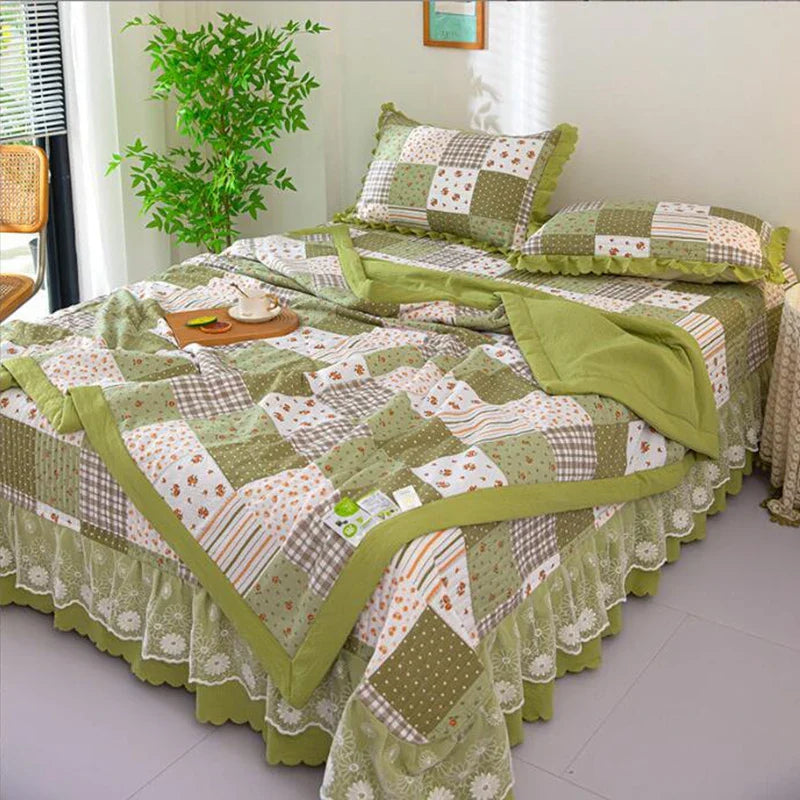 Breathable Cotton Summer Bedding Set - 4 Pieces - 4 / Bed 200