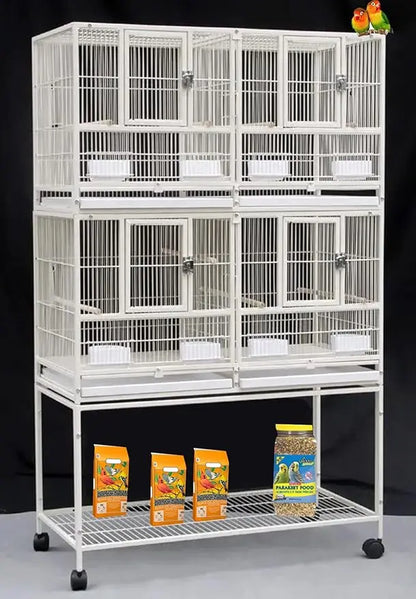 Breeder Bird Cage Stacker with Divided Nest - White / United States