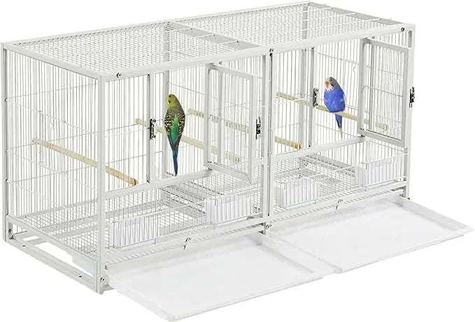 Breeder Bird Cage Stacker with Divided Nest - White Vein / United States