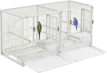 Breeder Bird Cage Stacker with Divided Nest - White Vein / United States
