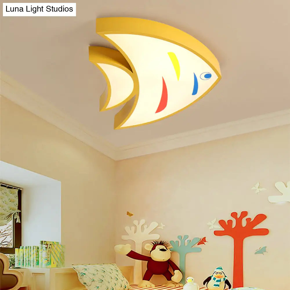 DecorBites™ DecorBites™ Bright Fish Pendant Light: Vibrant Acrylic Hanging for Kindergarten Hallway