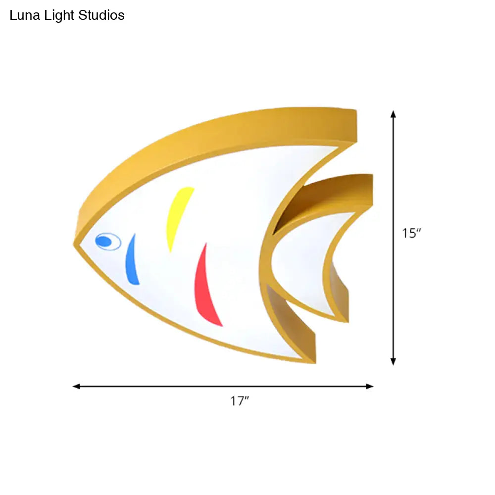 DecorBites™ DecorBites™ Bright Fish Pendant Light: Vibrant Acrylic Hanging for Kindergarten Hallway
