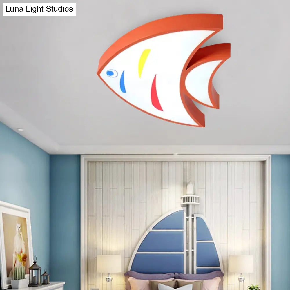 DecorBites™ DecorBites™ Bright Fish Pendant Light: Vibrant Acrylic Hanging for Kindergarten Hallway
