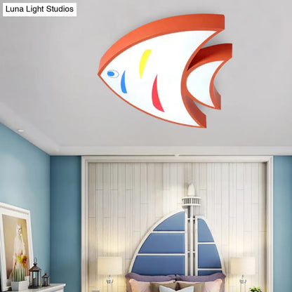 DecorBites™ DecorBites™ Bright Fish Pendant Light: Vibrant Acrylic Hanging for Kindergarten Hallway