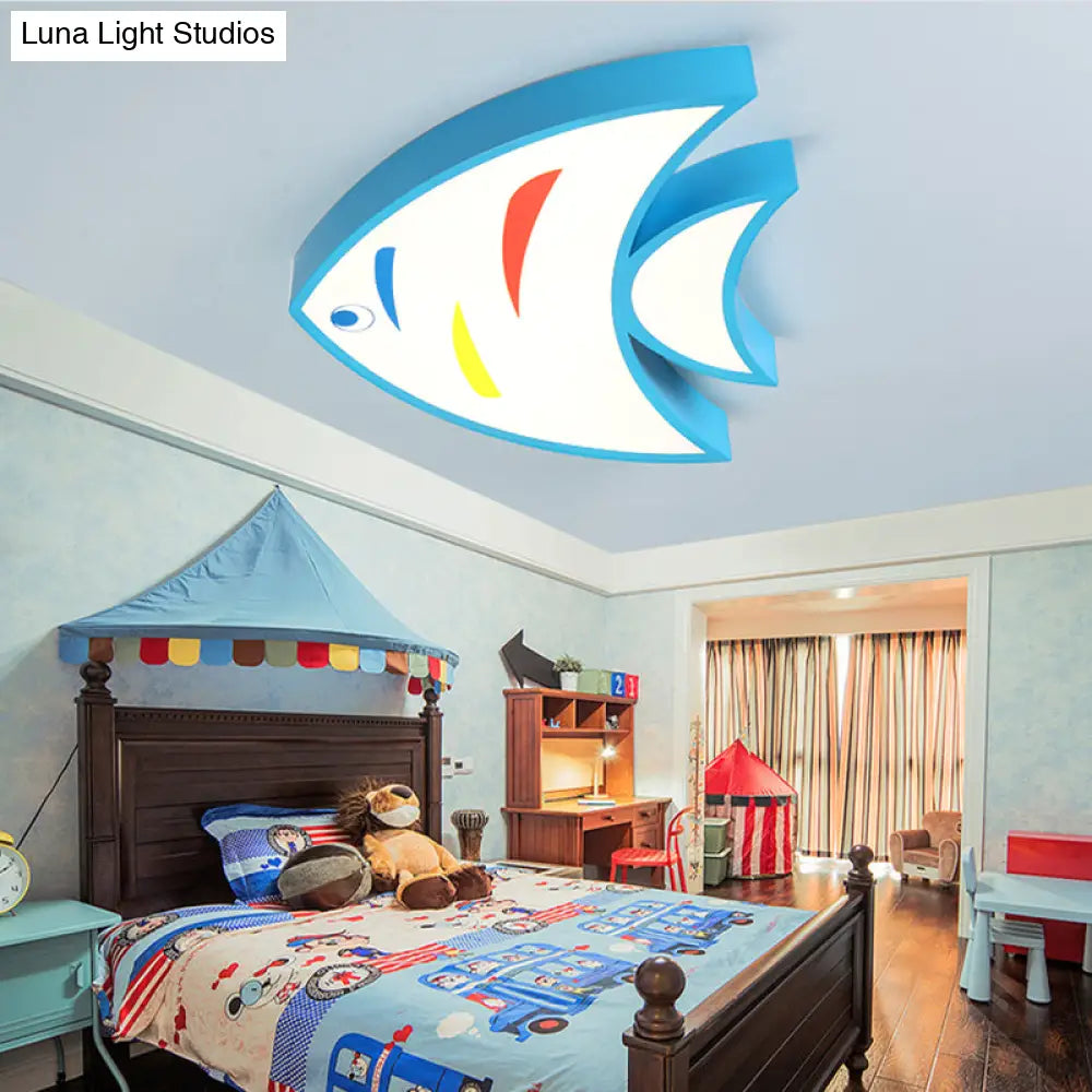 DecorBites™ DecorBites™ Bright Fish Pendant Light: Vibrant Acrylic Hanging for Kindergarten Hallway