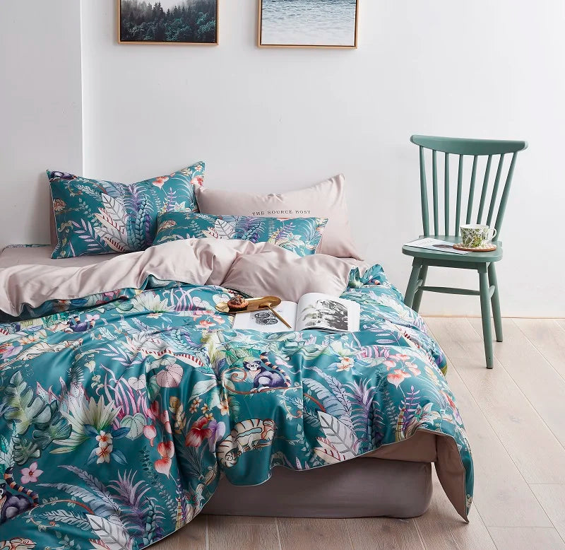 Bright Flamingo Luxury Egyptian Cotton Bedding Set
