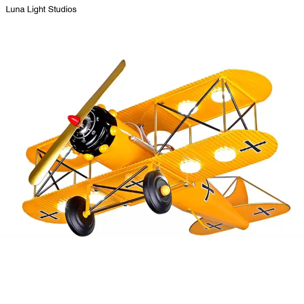 DecorBites™ DecorBites™ Bright Metal Glider Ceiling Mount Light: Vibrant Flush Ceiling Light for Boys Bedroom