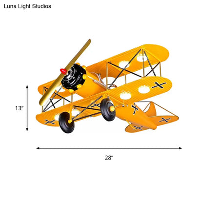 DecorBites™ DecorBites™ Bright Metal Glider Ceiling Mount Light: Vibrant Flush Ceiling Light for Boys Bedroom