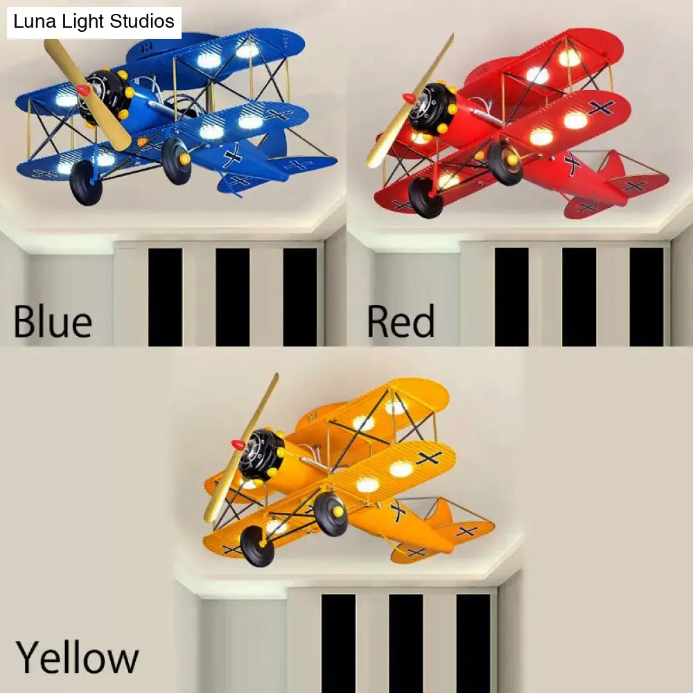 DecorBites™ DecorBites™ Bright Metal Glider Ceiling Mount Light: Vibrant Flush Ceiling Light for Boys Bedroom
