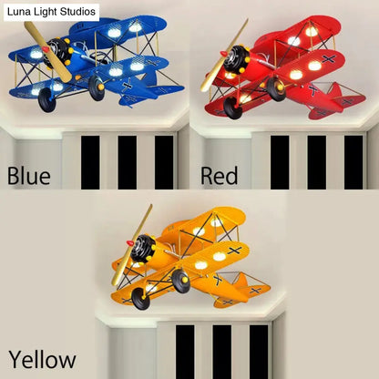 DecorBites™ DecorBites™ Bright Metal Glider Ceiling Mount Light: Vibrant Flush Ceiling Light for Boys Bedroom