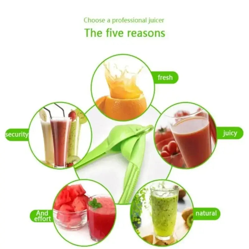 Green plastic decorbites citrus press manual citrus press juicer for kitchen fruit squeezing and pressing