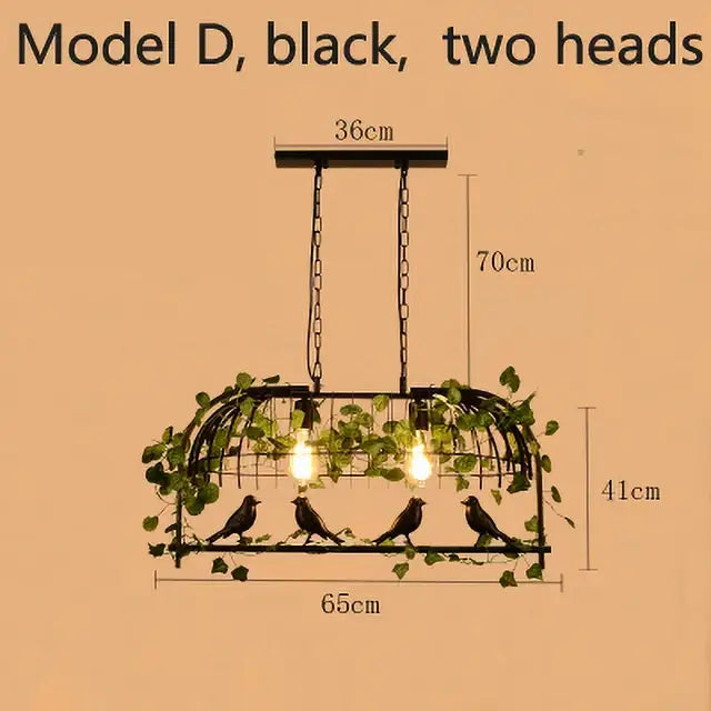 Bronze birdcage pendant lights with black metal cage, ivy vines, and four perched birds decorbites birdcage pendant lights for dining room decor