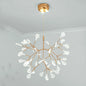 Bronze Designer LED Heracleum Chandelier: Acrylic Living Room Pendant Light Fixture