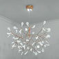 Bronze Designer LED Heracleum Chandelier: Acrylic Living Room Pendant Light Fixture