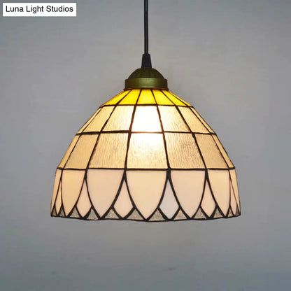 Bronze Hand Cut Glass Pendant Light - Mission Geometry Design