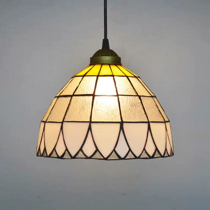 Bronze Hand Cut Glass Pendant Light - Mission Geometry Design