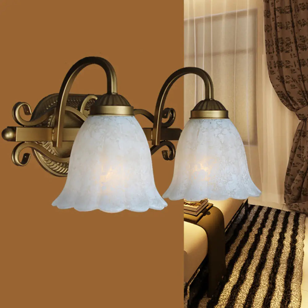 Bronze Vanity Wall Light Fixtures | Down Lighting | Wall Mounted Mirror Front