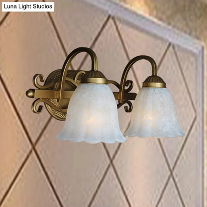 Bronze Vanity Wall Light Fixtures | Down Lighting | Wall Mounted Mirror Front