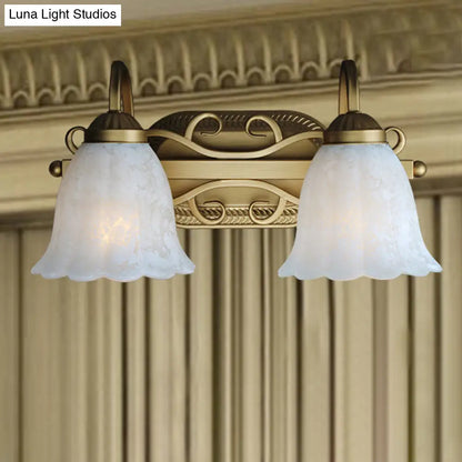 Bronze Vanity Wall Light Fixtures | Down Lighting | Wall Mounted Mirror Front