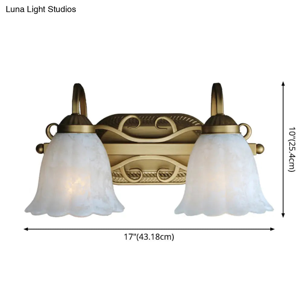 Bronze Vanity Wall Light Fixtures | Down Lighting | Wall Mounted Mirror Front