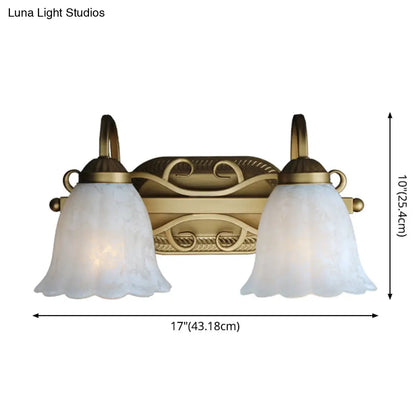 Bronze Vanity Wall Light Fixtures | Down Lighting | Wall Mounted Mirror Front