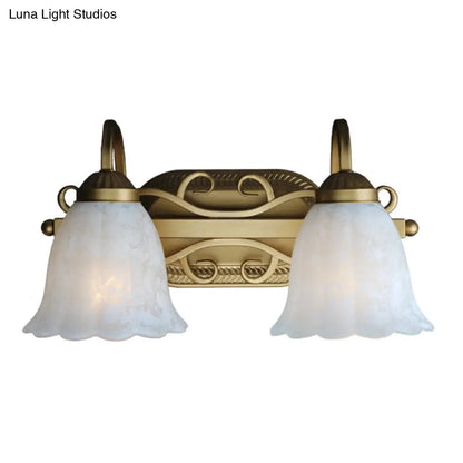 Bronze Vanity Wall Light Fixtures | Down Lighting | Wall Mounted Mirror Front