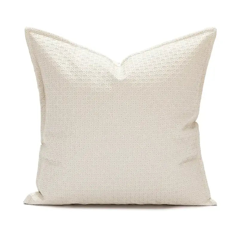 Cream-colored cream textured weave cushion cover 45x45cm for living room decorbites brown beige collection