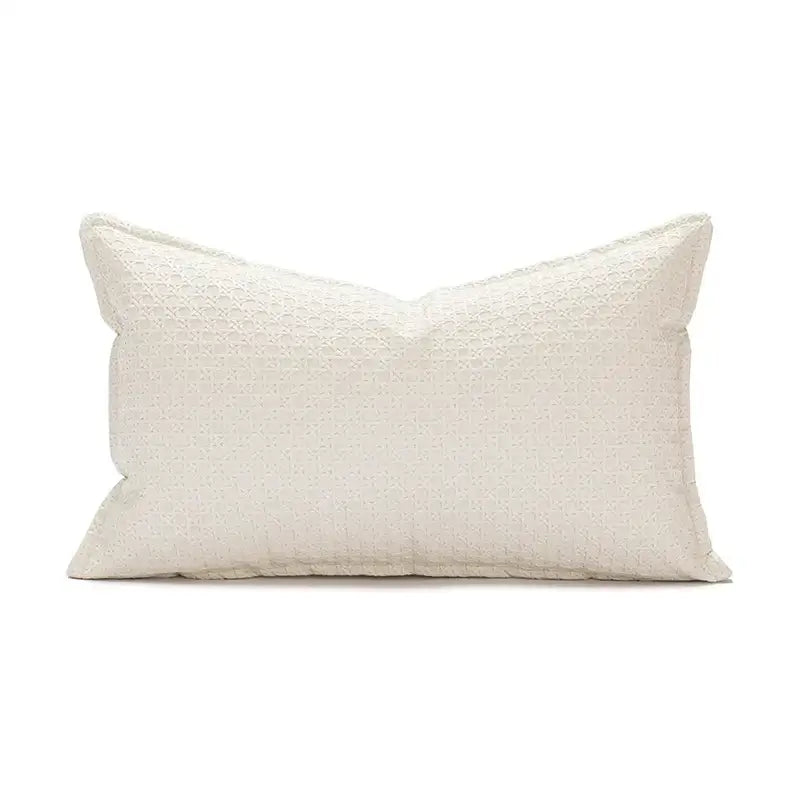 Cream-colored rectangular cushion cover 45x45cm with subtle textured weave for decorbites brown beige living room decor