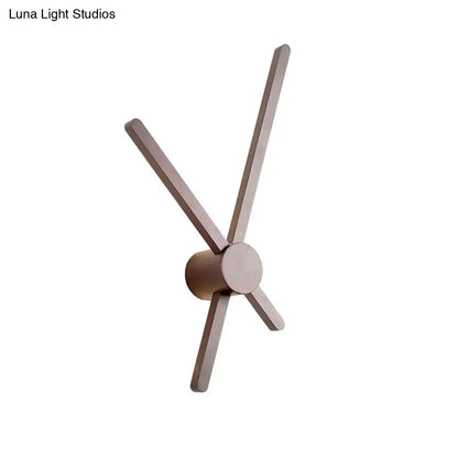 DecorBites™ Brown Metal Post Modern Wall Sconce - Stylish Living Room Lighting
