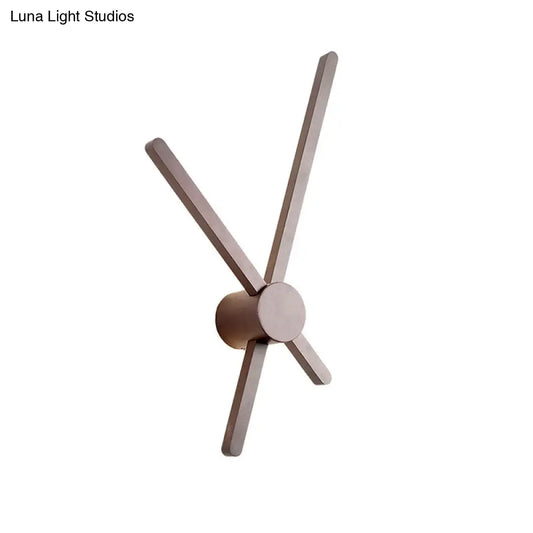 DecorBites™ Brown Metal Post Modern Wall Sconce - Stylish Living Room Lighting