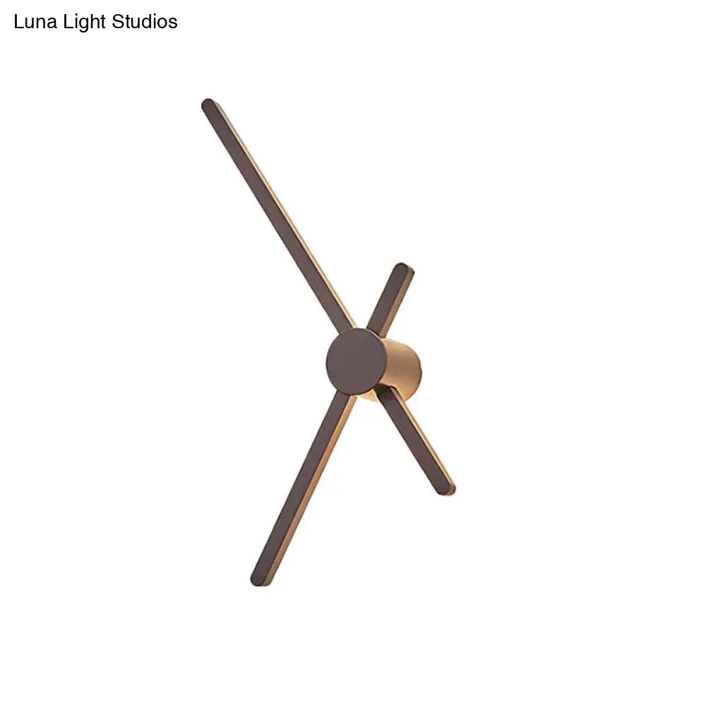 DecorBites™ Brown Metal Post Modern Wall Sconce - Stylish Living Room Lighting