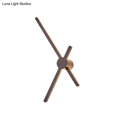 DecorBites™ Brown Metal Post Modern Wall Sconce - Stylish Living Room Lighting
