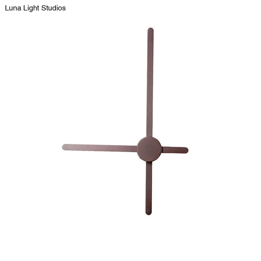 DecorBites™ Brown Metal Post Modern Wall Sconce - Stylish Living Room Lighting