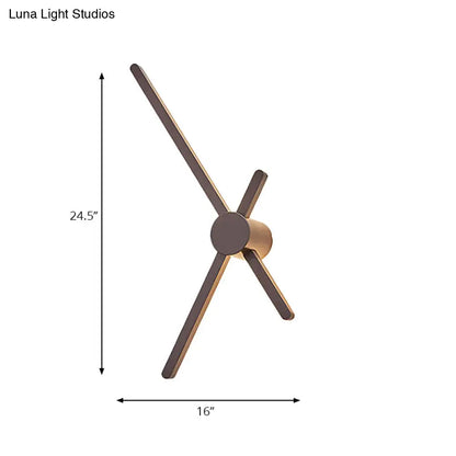DecorBites™ Brown Metal Post Modern Wall Sconce - Stylish Living Room Lighting