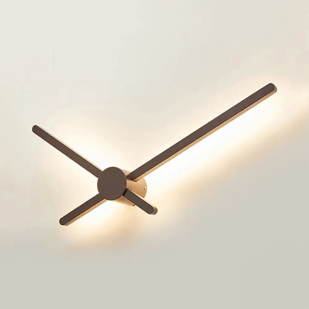 DecorBites™ Brown Metal Post Modern Wall Sconce - Stylish Living Room Lighting