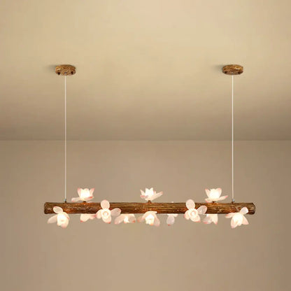 DecorBites™ Brown Modern Linear Island Pendant Metal Lamp