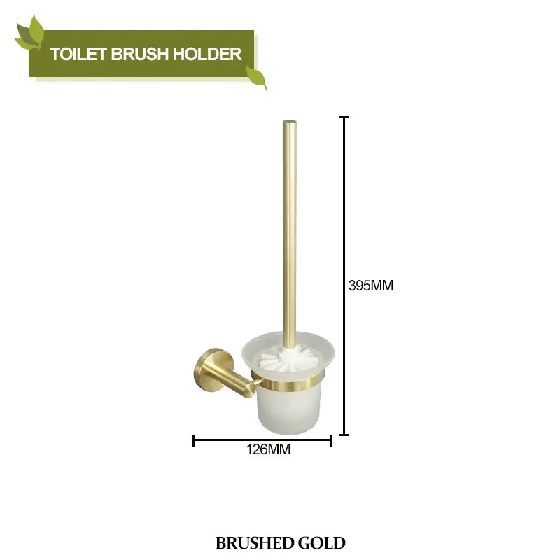 Brushed gold toilet brush holder with frosted glass base and matching handle from decorbites brushed gold bathroom pendant set