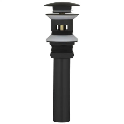 Black matte finish pop-up drain stopper with silver accents from brushed gold pop-up drain stopper 2-pack for bathroom sinks