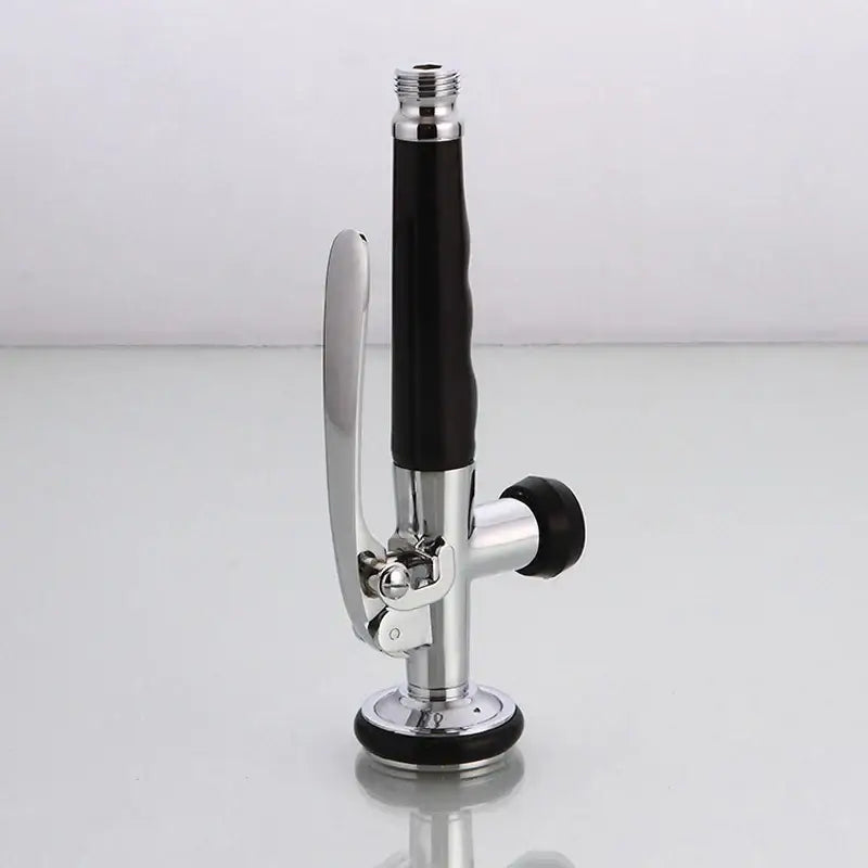 Brushed nickel and chrome kitchen sprayer head with rubber grip textured handheld nozzle and adjustable spray settings decorbites brass kitchen